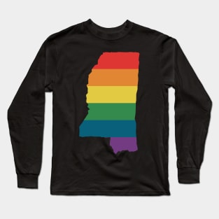 Mississippi State Rainbow Long Sleeve T-Shirt